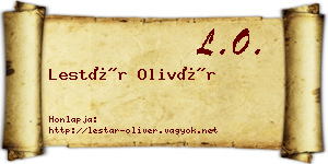 Lestár Olivér névjegykártya